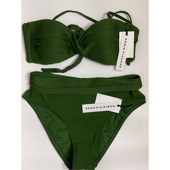 New. Robin Piccone basil green bikini. M-top/S-bottom. Retails $186 - Picture 10 of 12